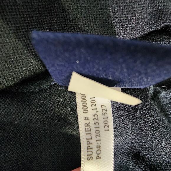 Chaps Women's Sweater Black Long Sleeve Ruffle Tiered V Neckline Knit Medium NWT - Picture 9 of 9